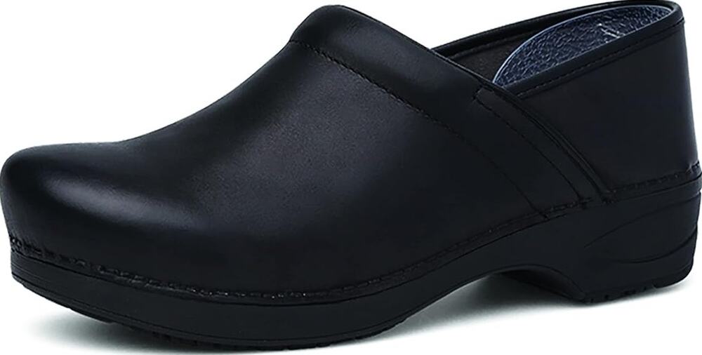 Dansko XP 2.0 Leather Clogs Shock Absorption Padded Collar Leather Black 6